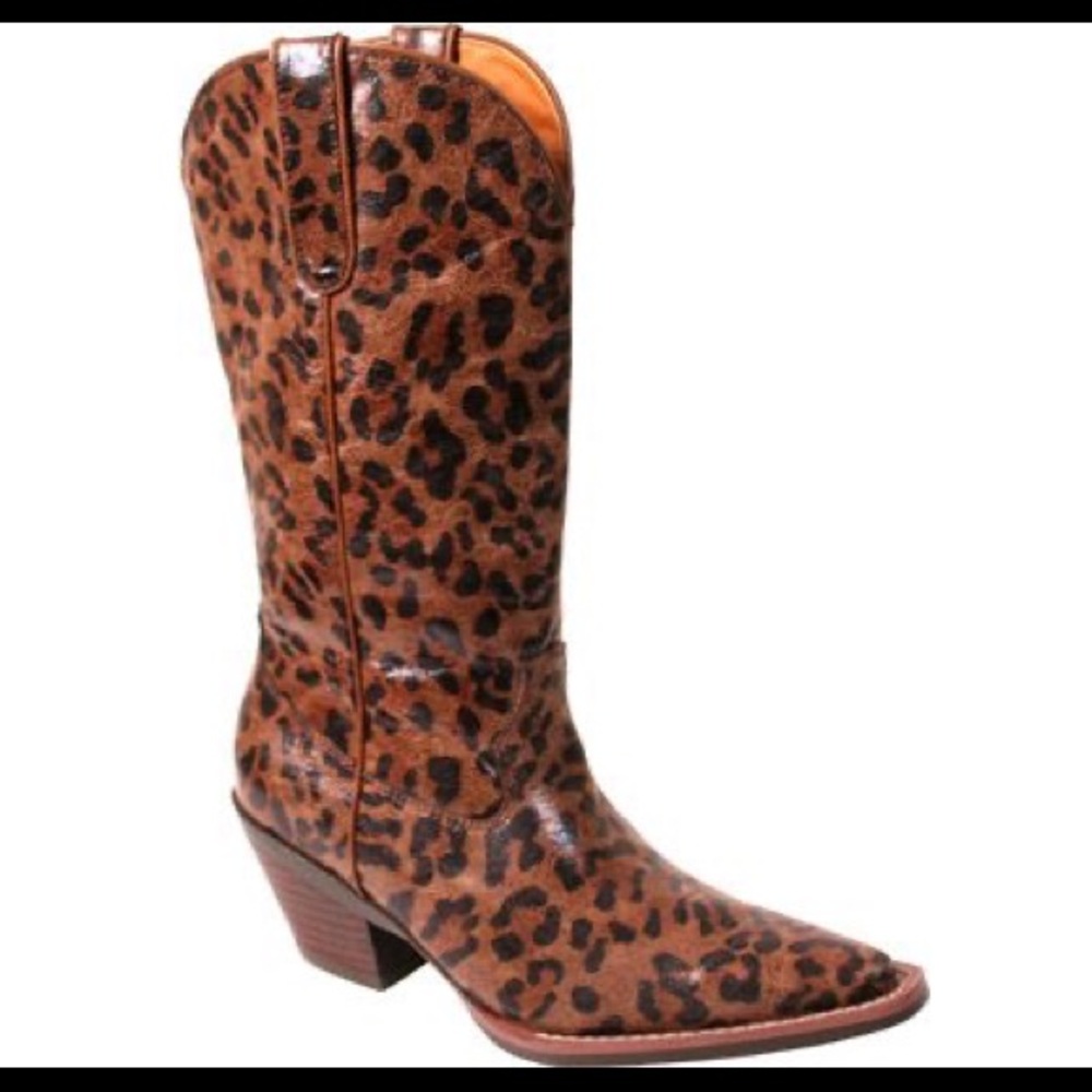 NOMAD Sunline Leopard Western Boots - Size 9